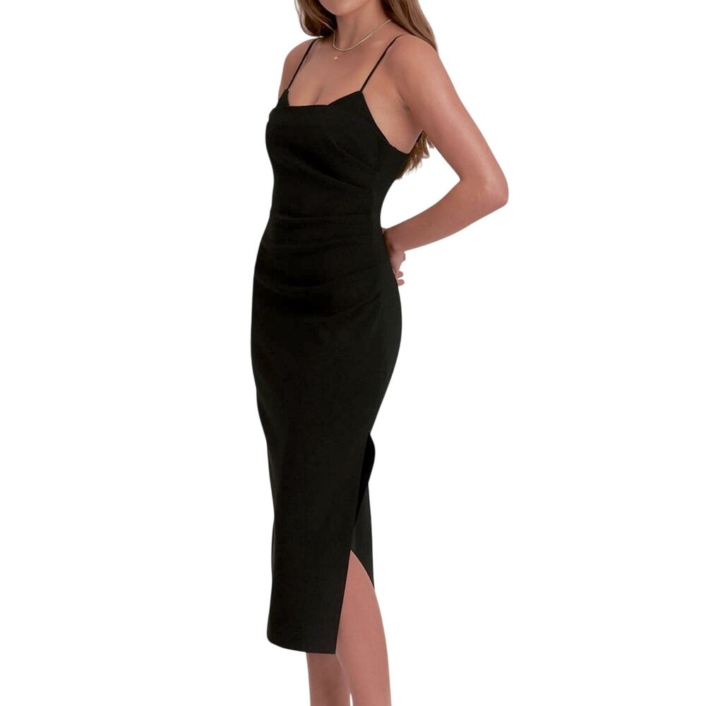 NWT $220 REVOLVE FINDERS KEEPERS Australia SLIP DRESS Emily black US 8 (M) - Picture 2 of 11